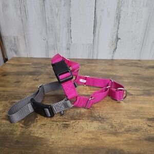 Easy Walk Pink and Gray Dog Harness Sime M/L Like New